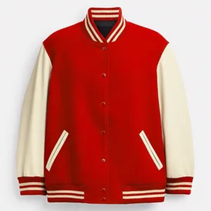 Custom Made Red Varsity Jacket - Adsin Industries